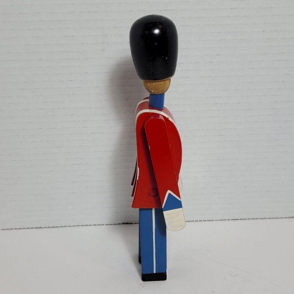 Kay Bojesen Denmark Red and Blue Wooden Toy Soldier 8.5 inches Vintage 1950s - Picture 5 of 9